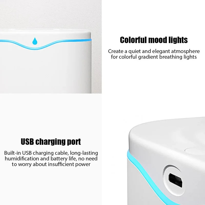 ClouDiaxi 2L Silent Cool Mist Humidifier with Dual Nozzle