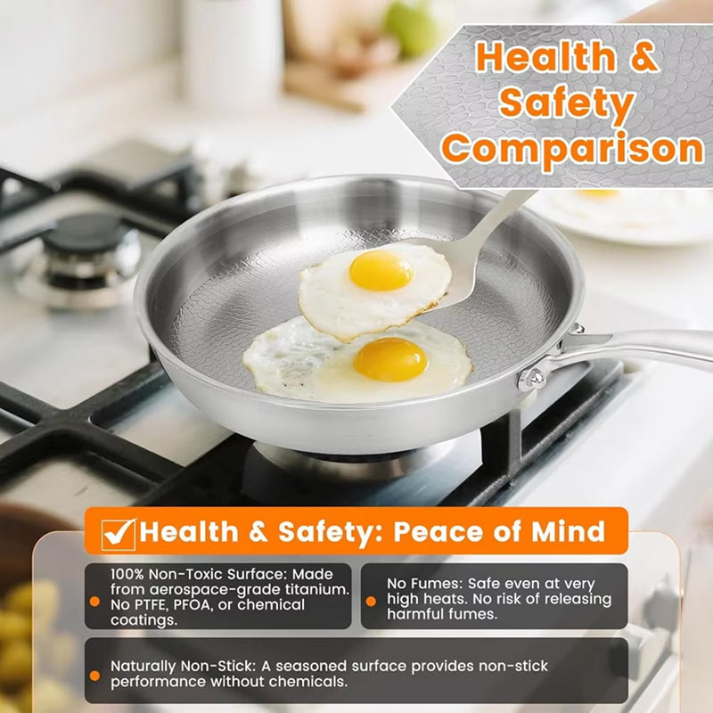 Crisporia Non-Toxic Titanium Frying Pan UK - Induction Ready