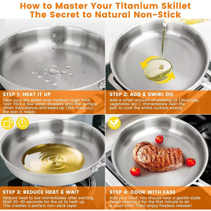 Crisporia Non-Toxic Titanium Frying Pan UK - Induction Ready