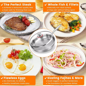 Crisporia Non-Toxic Titanium Frying Pan UK - Induction Ready