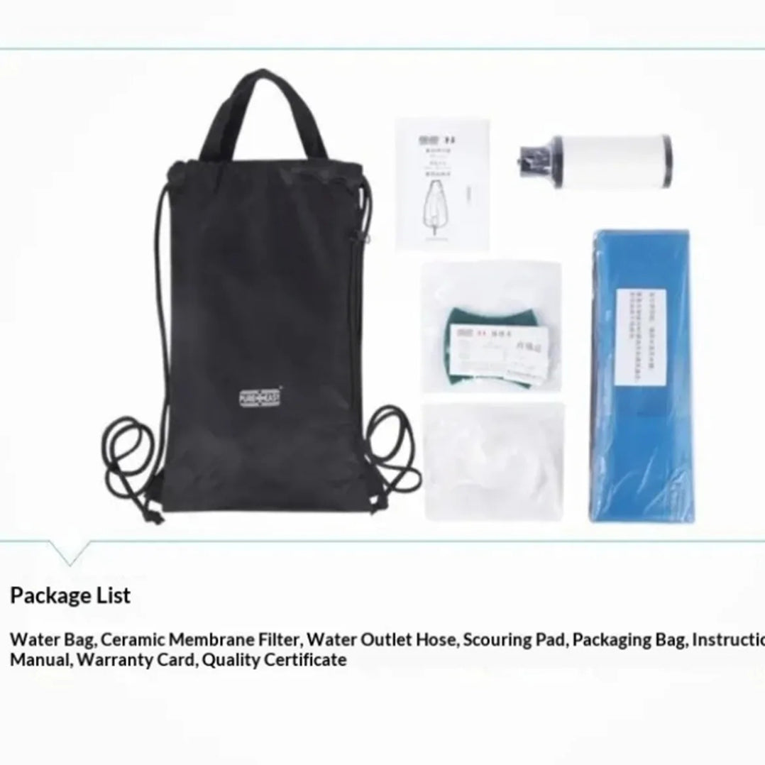 PureDropy Portable 10L Gravity Water Filter for Camping & Hiking UK
