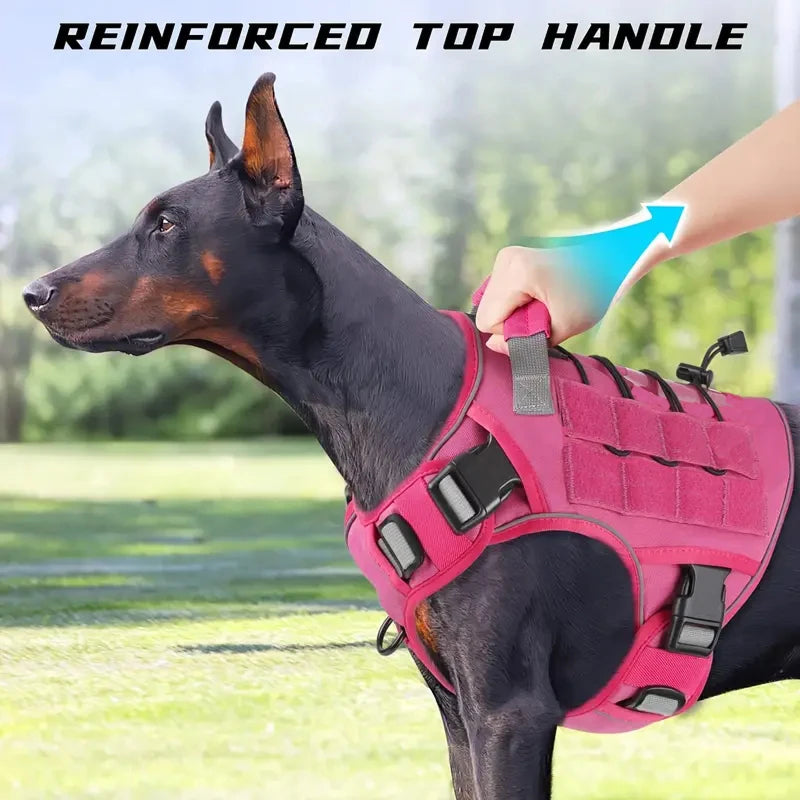 FangRidox Tactical No-Pull Dog Harness for Medium Large Dogs