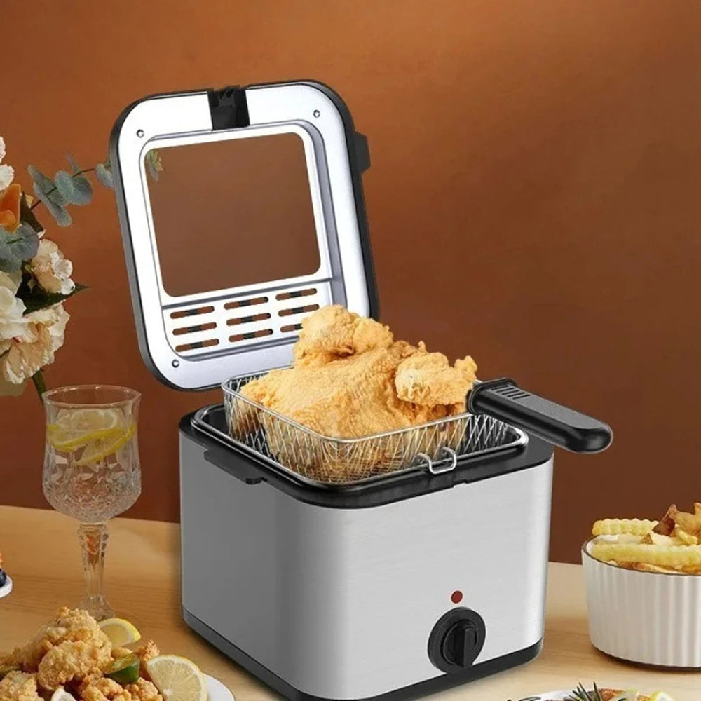 CryspiPro 2.5L Deep Fat Fryer with 1000W Fast Frying & Triple Safety