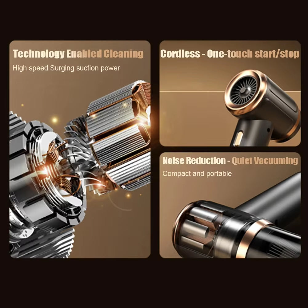 DashiDust 5-in-1 Car Vacuum Cleaner | 45000Pa Cordless Suction