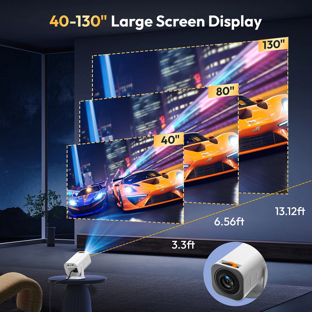 DuskiCast Smart Android Projector for Outdoor Movies & Daylight