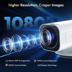 DuskiCast Smart Android Projector for Outdoor Movies & Daylight