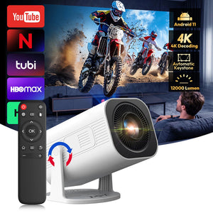 DuskiCast Smart Android Projector for Outdoor Movies & Daylight