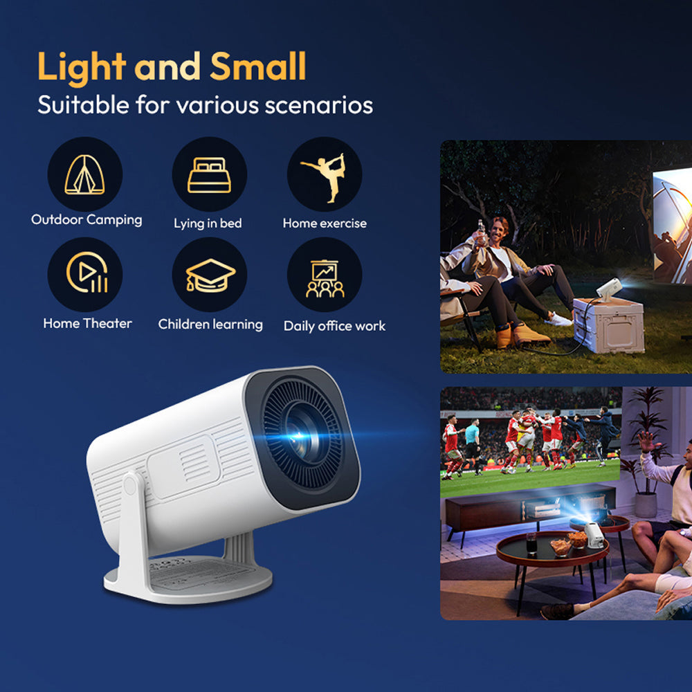 DuskiCast Smart Android Projector for Outdoor Movies & Daylight