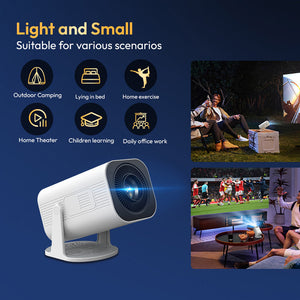 DuskiCast Smart Android Projector for Outdoor Movies & Daylight