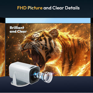 DuskiCast Smart Android Projector for Outdoor Movies & Daylight