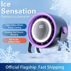 MinyKool Bladeless Quiet Desk Fan with 180 Speed Levels