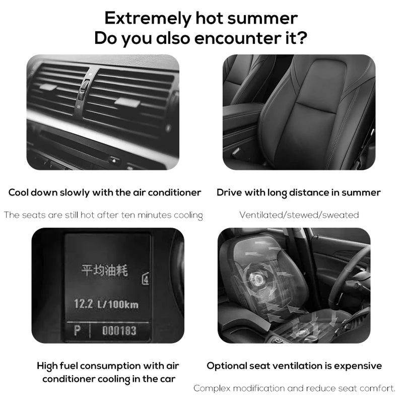 DriviKool USB Car Cooling Fan with 3 Speeds