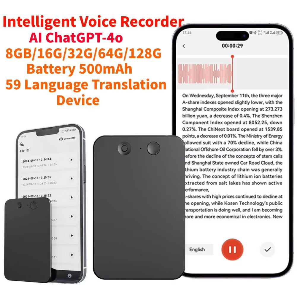 EchoScrib AI Note Taker & Automated Transcription Device