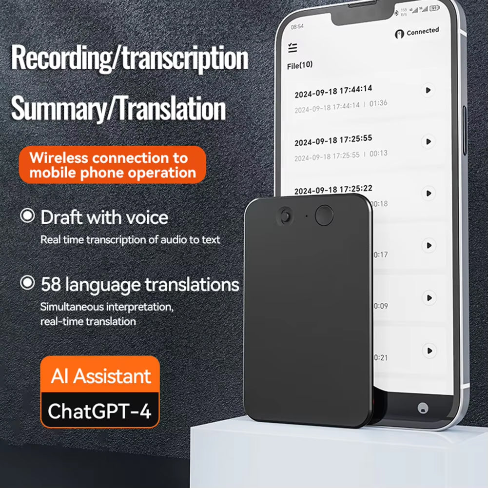 EchoScrib AI Note Taker & Automated Transcription Device