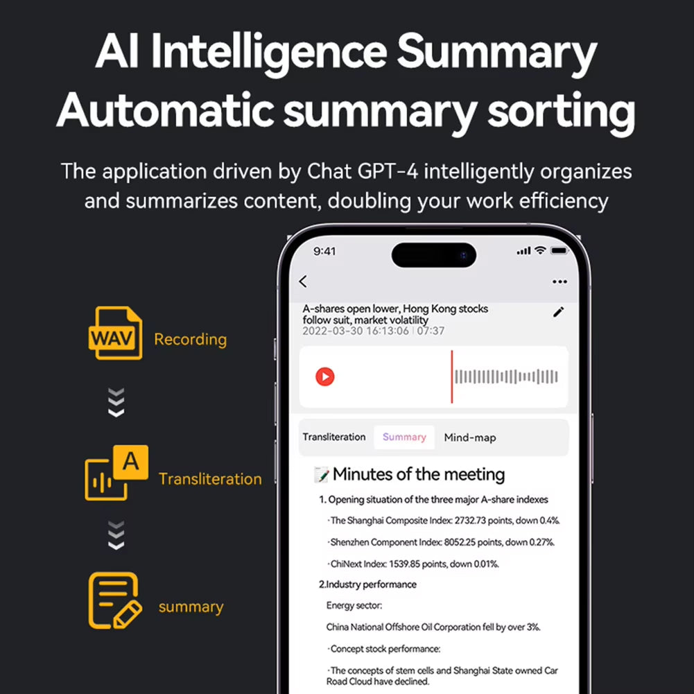 EchoScrib AI Note Taker & Automated Transcription Device