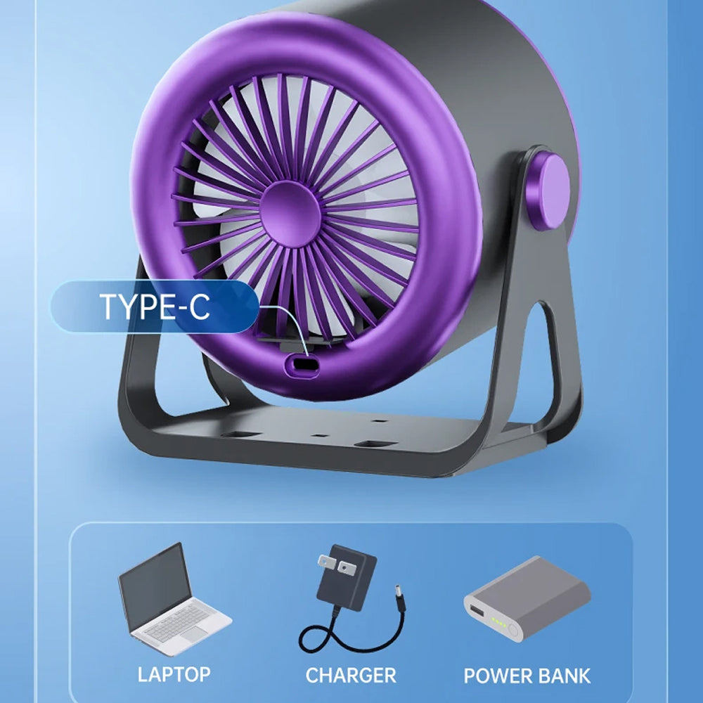 MinyKool Bladeless Quiet Desk Fan with 180 Speed Levels