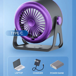 MinyKool Bladeless Quiet Desk Fan with 180 Speed Levels