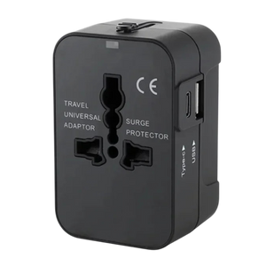 PlugonGo All-in-One Universal Travel Plug Adapter with Dual USB Ports