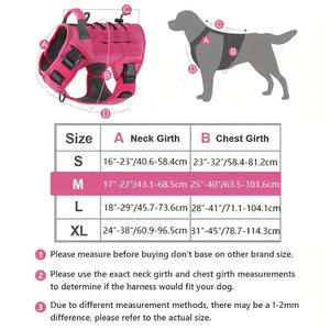 FangRidox Tactical No-Pull Dog Harness for Medium Large Dogs
