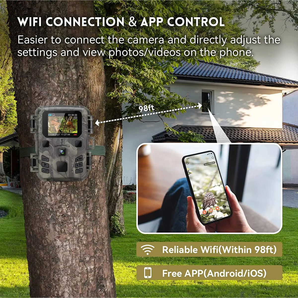 FaunPeak WiFi Wildlife Camera | 20MP HD Night Vision Trail Cam