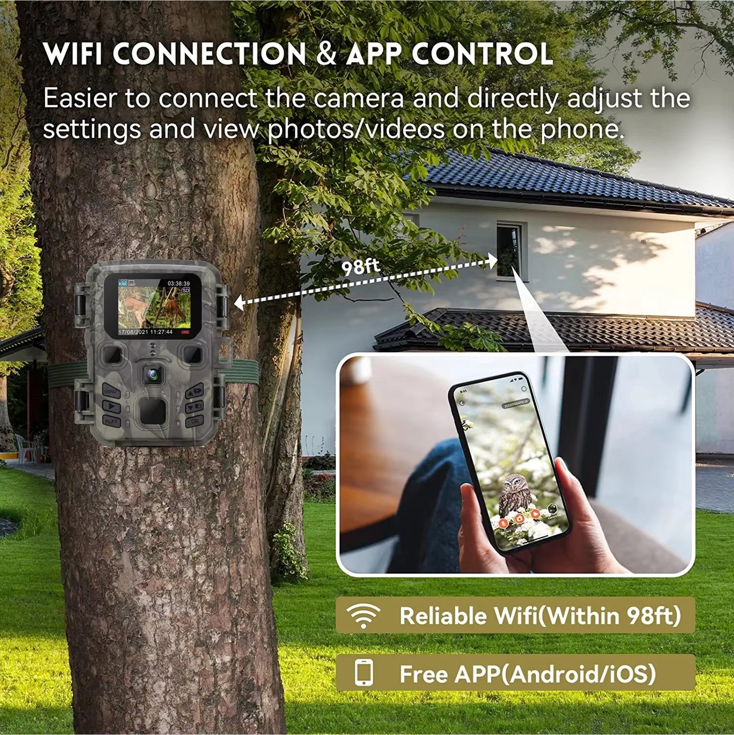 FaunPeak WiFi Wildlife Camera | 20MP HD Night Vision Trail Cam