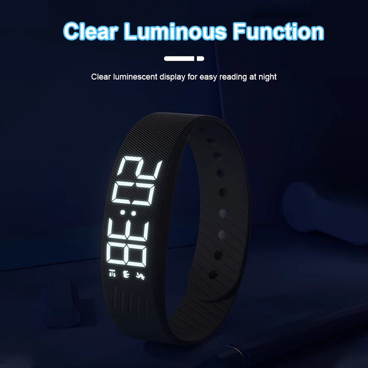 FlickoWake Silent Vibration Alarm Band with 3D Pedometer