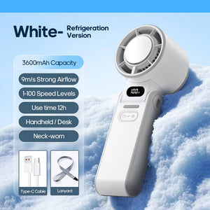 FrostoeByte Handheld Turbo Fan with Semiconductor Cooling