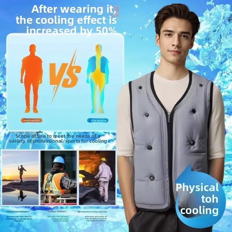 Frozakes Evaporative Cooling Ice Vest for Outdoor Work