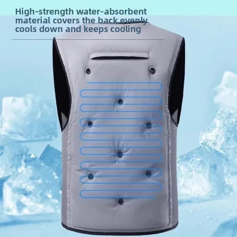 Frozakes Evaporative Cooling Ice Vest for Outdoor Work