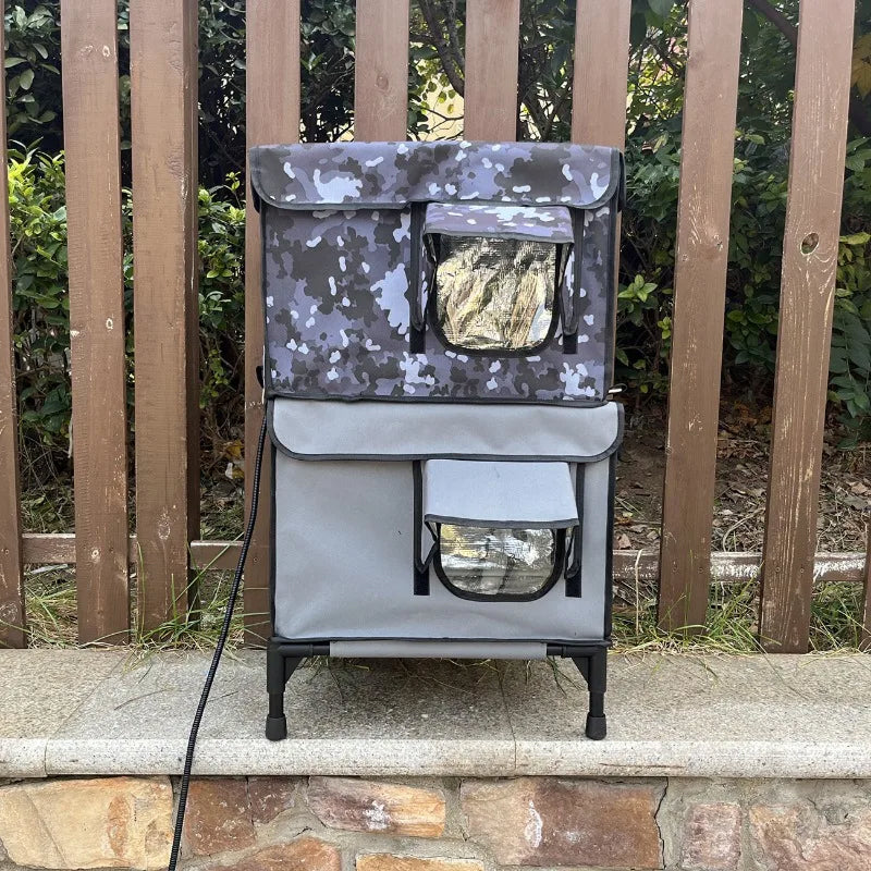 HeatoPury Heated Outdoor Cat House | Waterproof Winter Cat Shelter