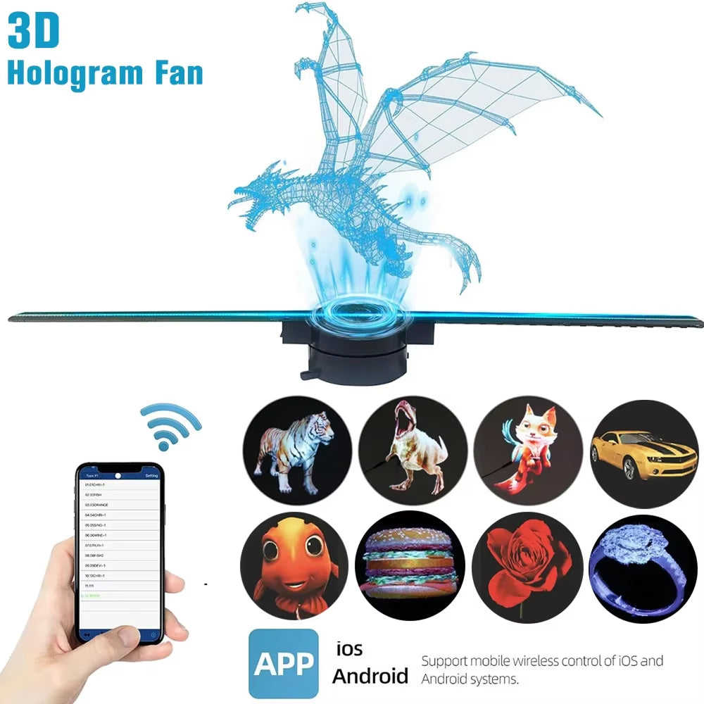 Holovoxy 3D Hologram Fan LED Floating Display UK
