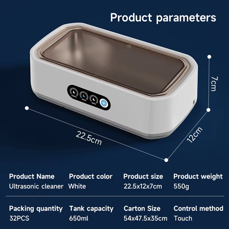 JewelyClin 47KHz Ultrasonic Jewellery and Glasses Cleaner