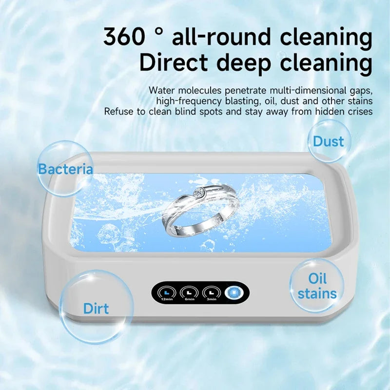 JewelyClin 47KHz Ultrasonic Jewellery and Glasses Cleaner