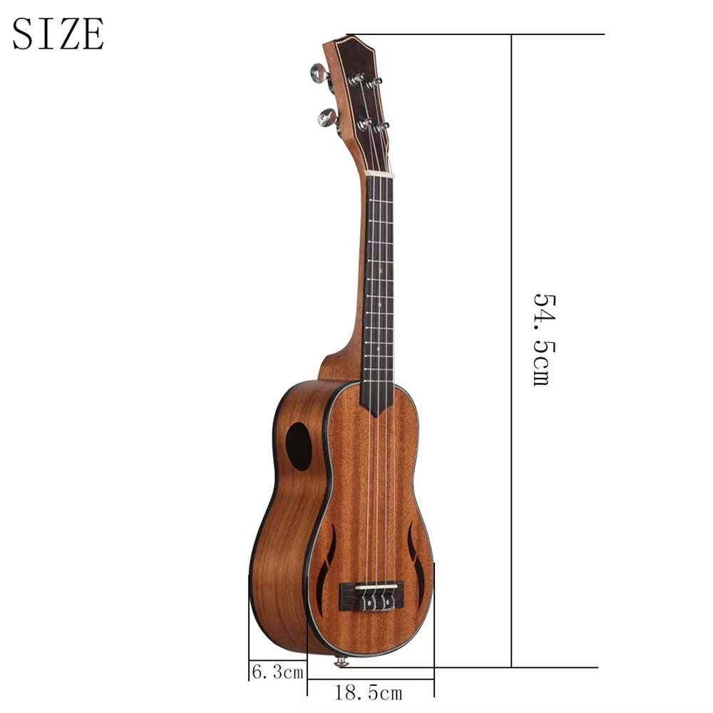 LilaEjoy Ukulele For Beginners Starter Pack with Mahogany Body & Tuner