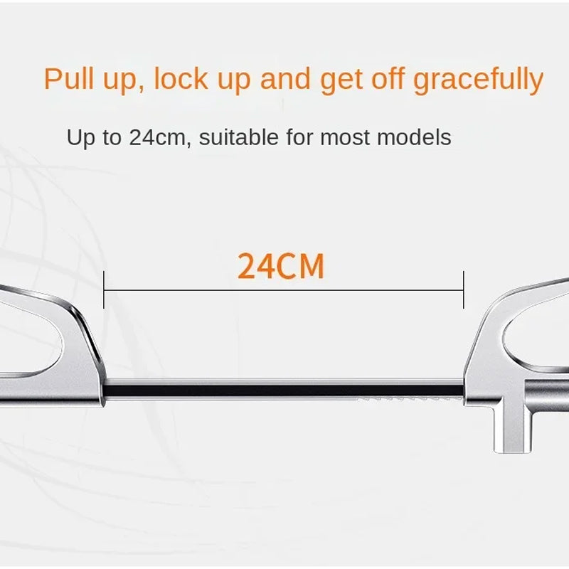 LockSpino Anti-Theft Steering Wheel Lock with Window Breaker