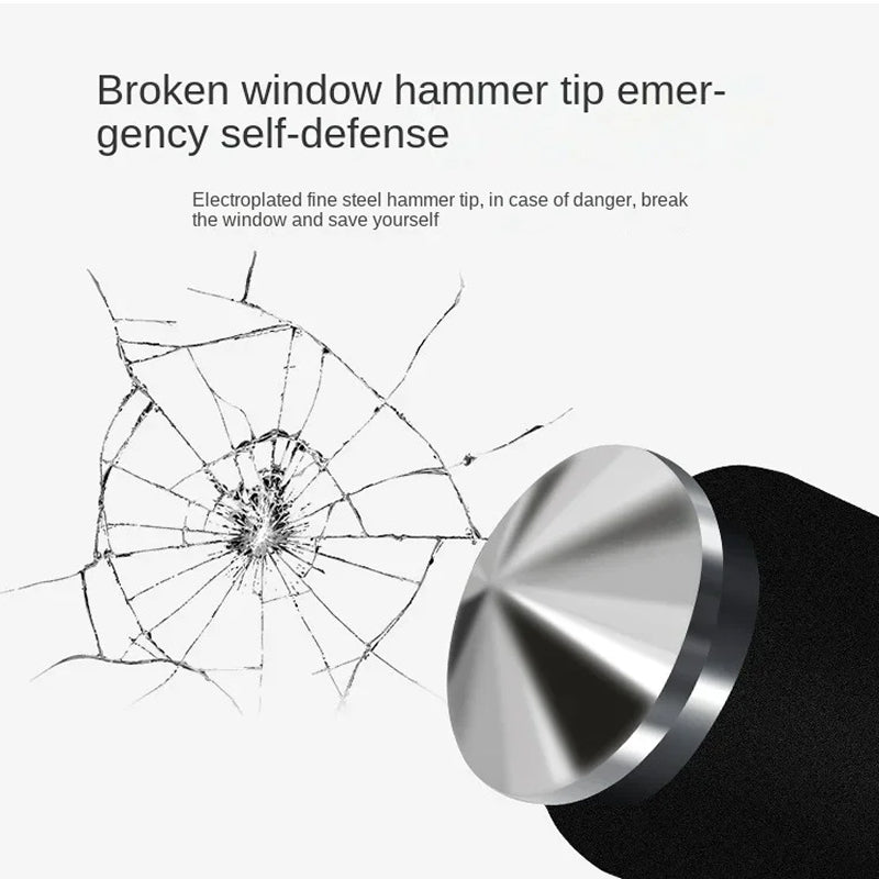 LockSpino Anti-Theft Steering Wheel Lock with Window Breaker