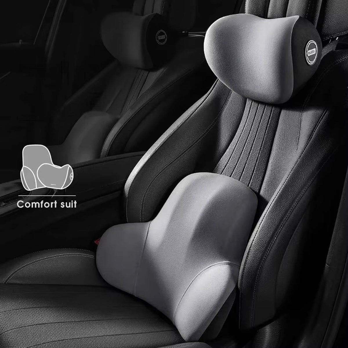 LubeCarok Ergonomic Car Lumbar Support & 3D Neck Pillow