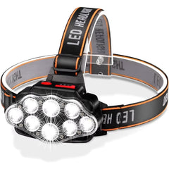 LumiKitax Ultra Bright 8-LED Rechargeable Head Torch