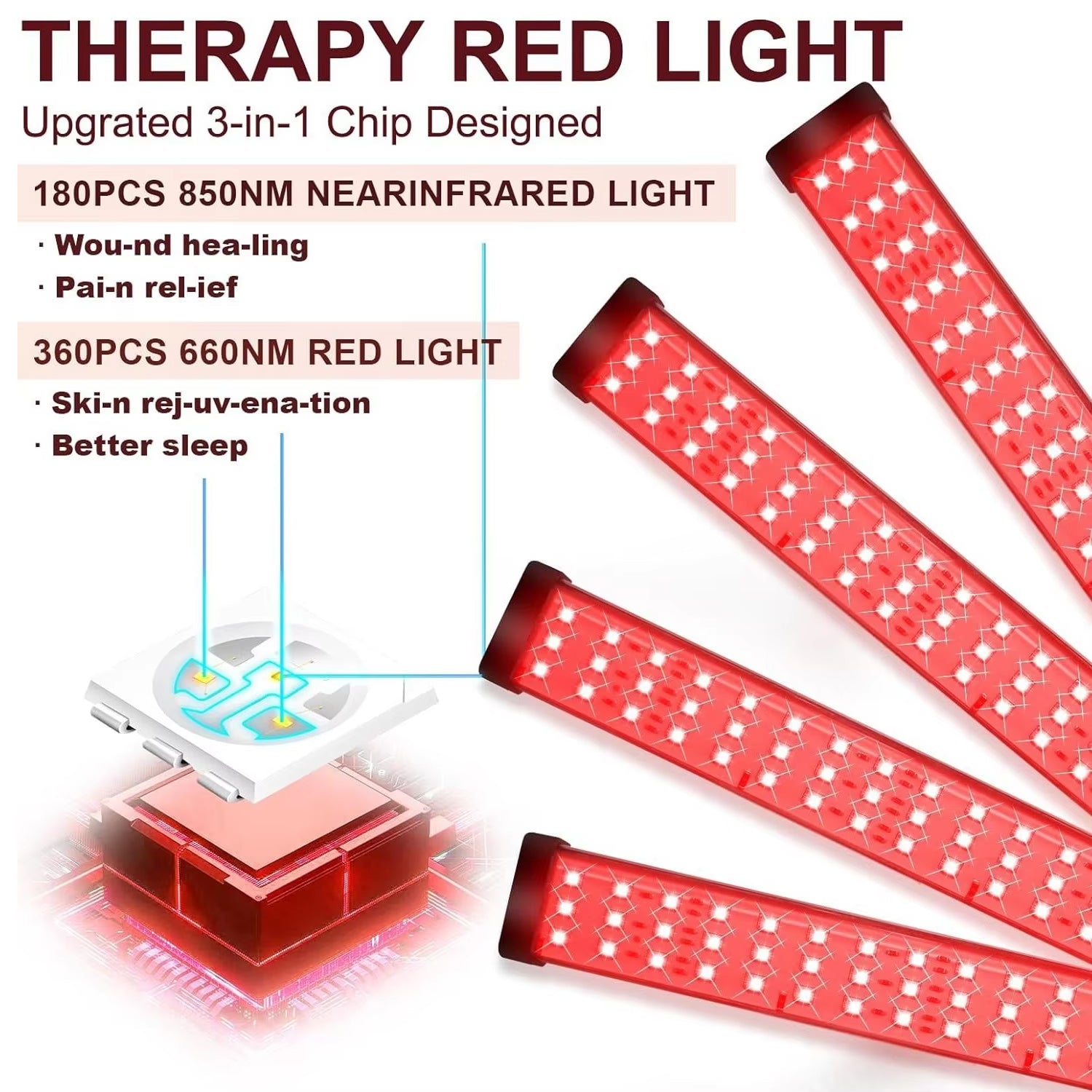 LumiNexof Red Light Therapy Lamp for Skin Care & Muscle Recovery