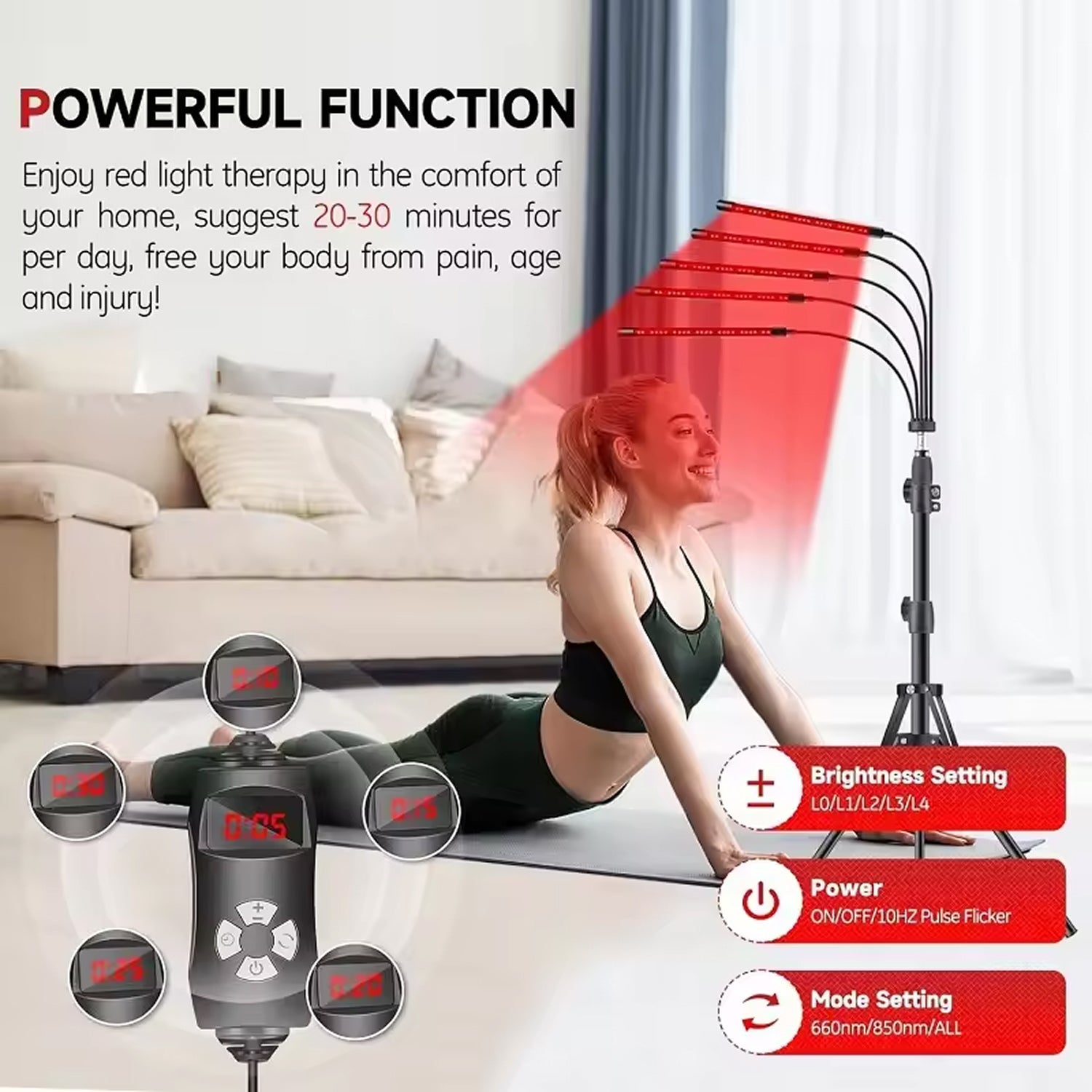 LumiNexof Red Light Therapy Lamp for Skin Care & Muscle Recovery