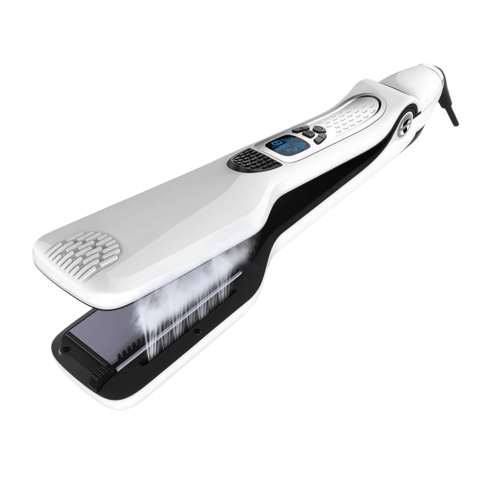 LuxeGlide Professional Steam Ion Hair Straightener for Frizz-Free Shine