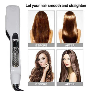 LuxeGlide Professional Steam Ion Hair Straightener for Frizz-Free Shine