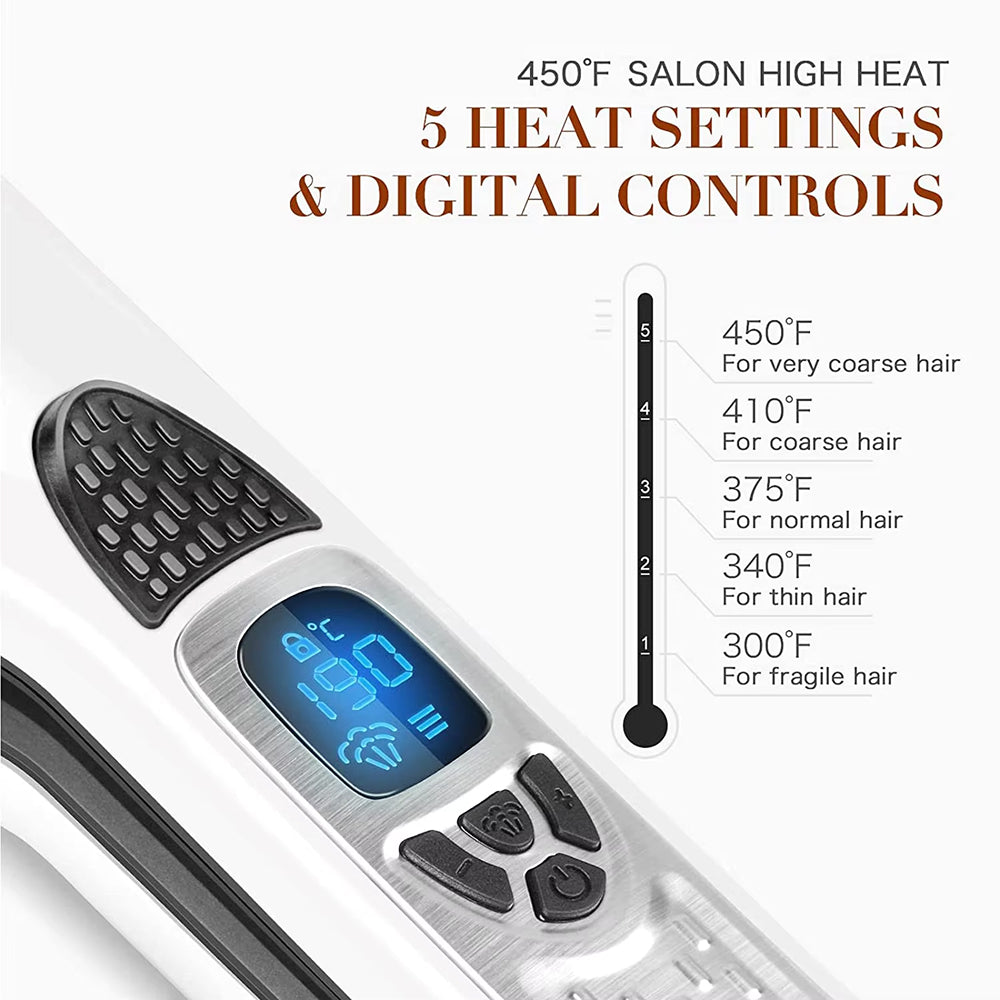 LuxeGlide Professional Steam Ion Hair Straightener for Frizz-Free Shine