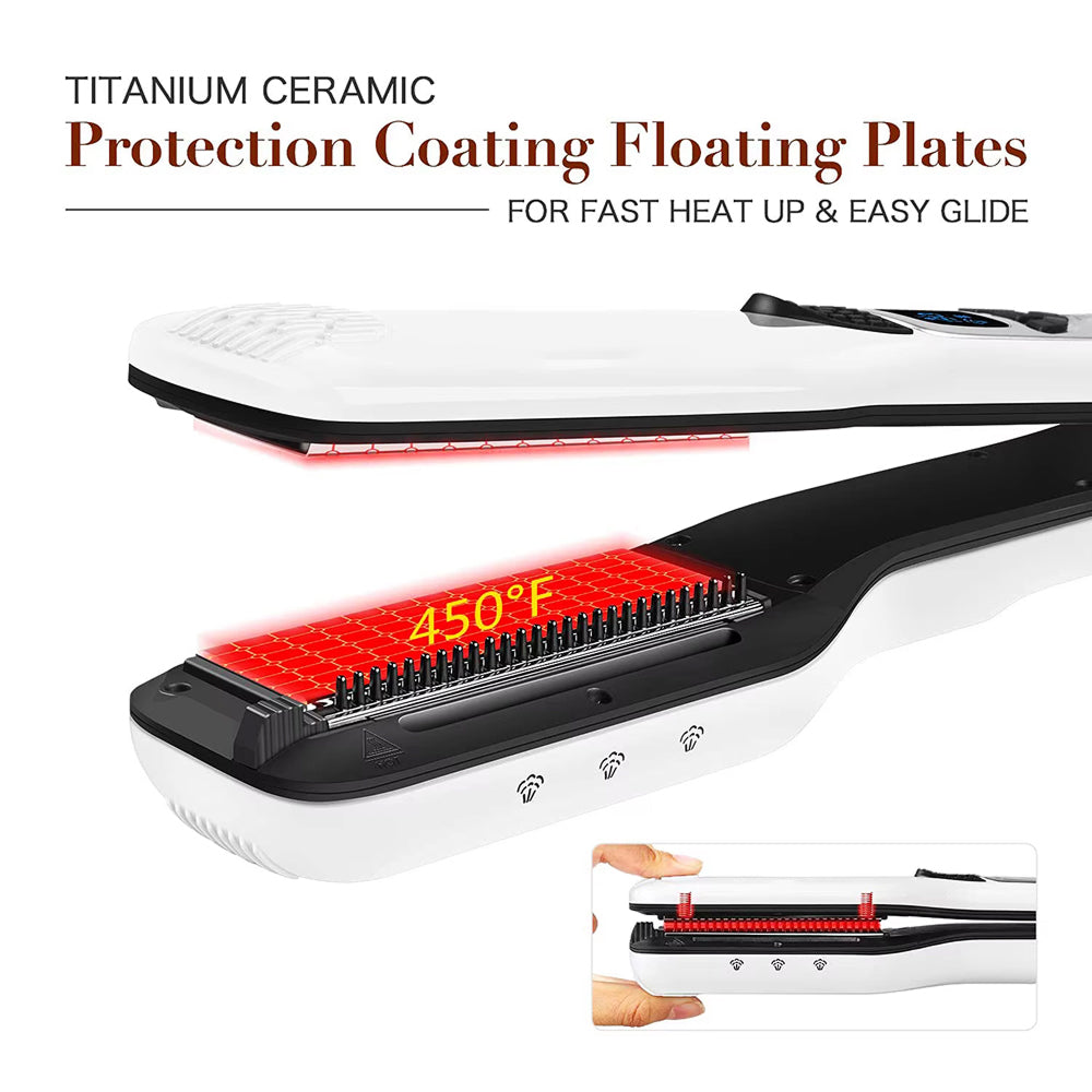 LuxeGlide Professional Steam Ion Hair Straightener for Frizz-Free Shine