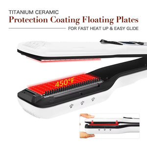 LuxeGlide Professional Steam Ion Hair Straightener for Frizz-Free Shine