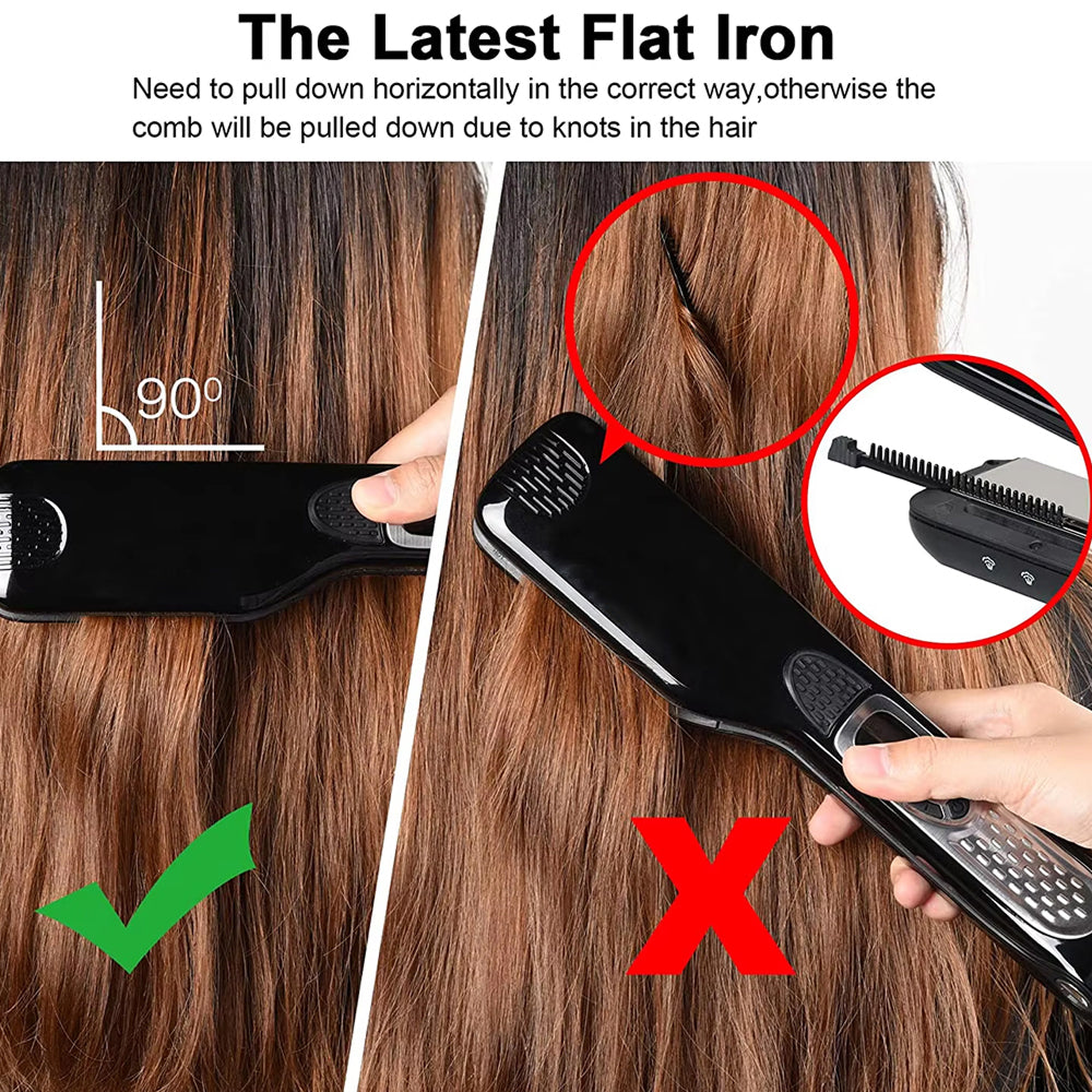 LuxeGlide Professional Steam Ion Hair Straightener for Frizz-Free Shine