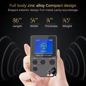 MelodyMixe Bluetooth MP3 Player | 50h Battery & Lossless Hi-Fi Audio