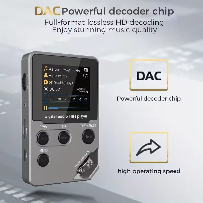 MelodyMixe Bluetooth MP3 Player | 50h Battery & Lossless Hi-Fi Audio