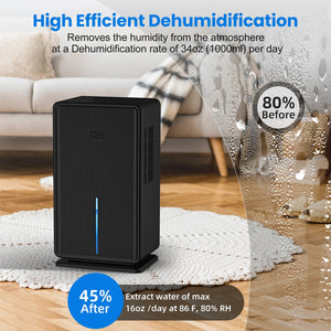 MoisTrixe Portable Dehumidifier | Whisper-Quiet Moisture Control