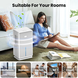 MoisTrixe Portable Dehumidifier | Whisper-Quiet Moisture Control